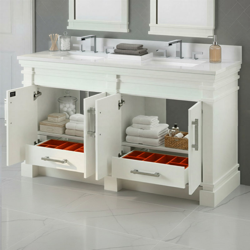 Meuble-lavabo blanc Frank Lloyd Wright USONIA® Harmony, Blanc, 60