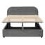 Gorgeous Upholstered Platform Bed With Hydraulic Storage Option - Grey Fleece And