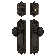 Nostalgic Warehouse Egg & Dart Entry Set with Porcelain Knob