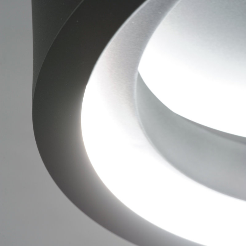 ICorona LED Flush Mount, Black