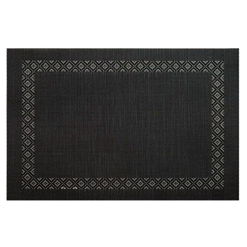 (45x30cm) Napperon Textilene - Noir, Noir