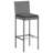 Garden Bar Set Grey PE Rattan, Powder-Coated Steel, Tempered Glass