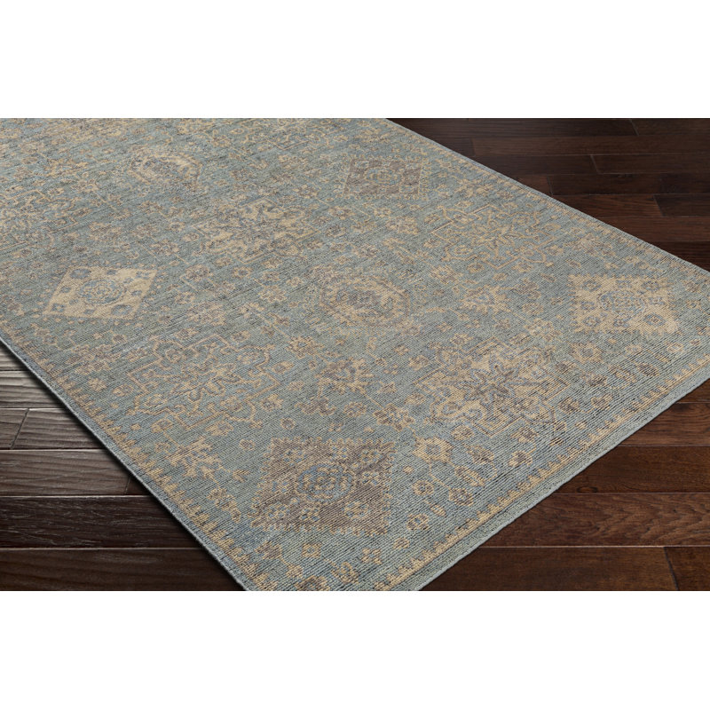 Smyrna Wool Southwestern Area Rug, Rectangle 2' x 3'