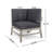 PERLA CORNER CHAIR, GREY