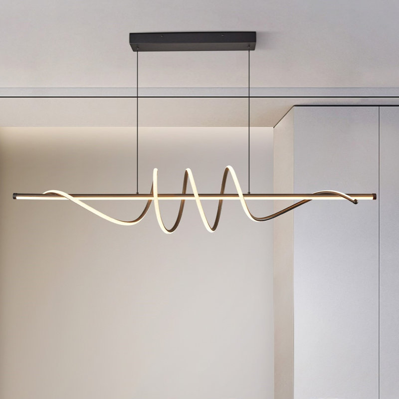Modern LED Dimmable 3000K-6000K with Remote Control Pendant Lights Adjustable Height Pendant Lights  Irregular Chandeliers for Living Room Kitchen Island  Bedroom