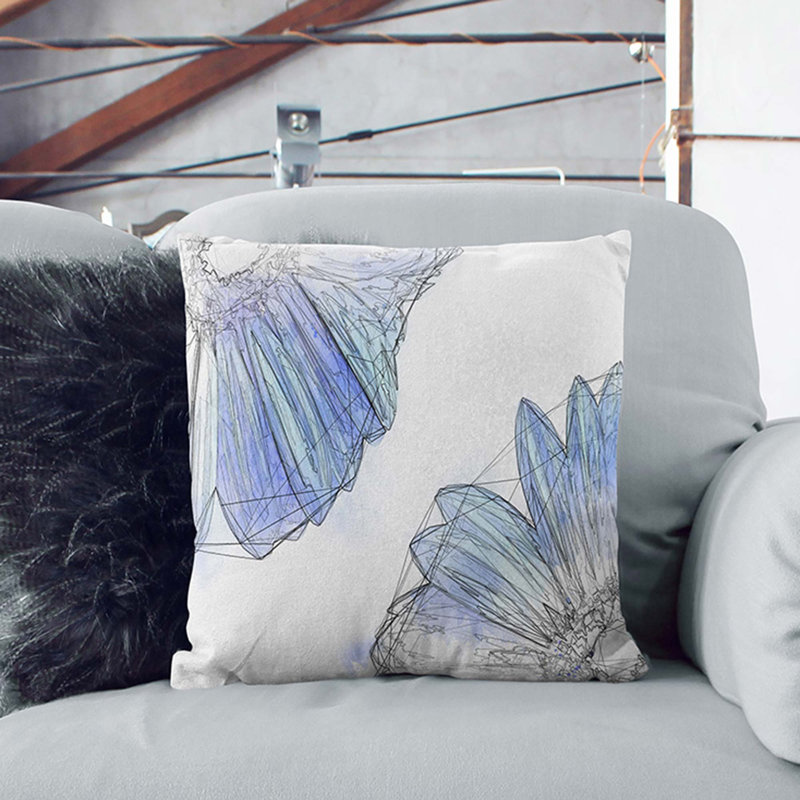 Square Throw Cushion, 40cm H x 40cm W x 15cm D, White