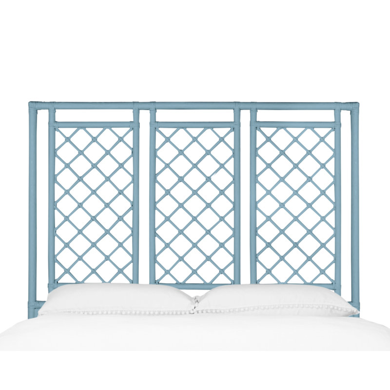 X And Diamond Open-Frame Headboard, Queen, Pool Blue