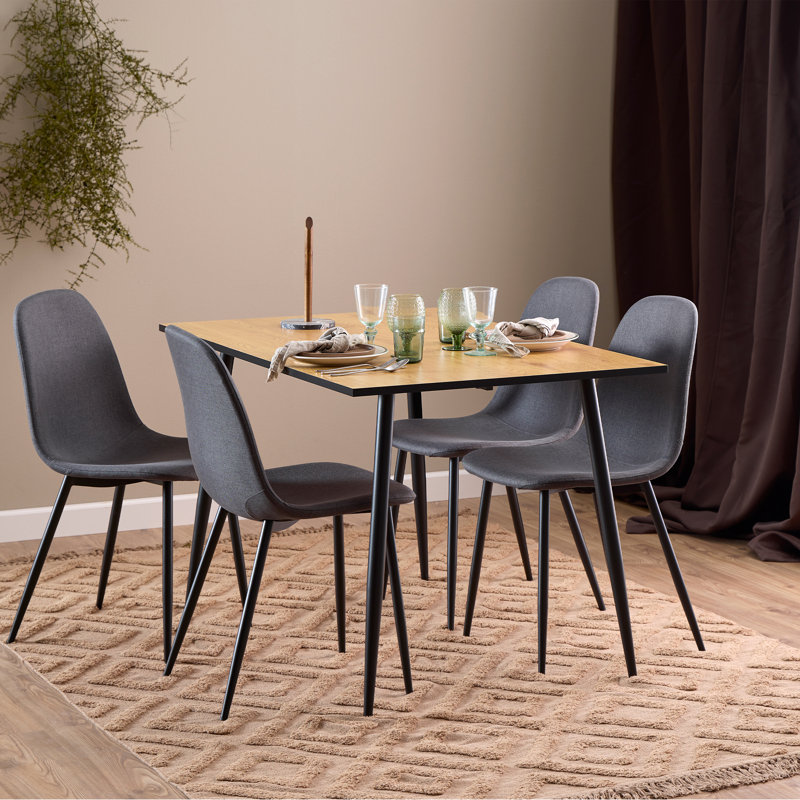Celia Dining Chair Set of 4, Light Grey