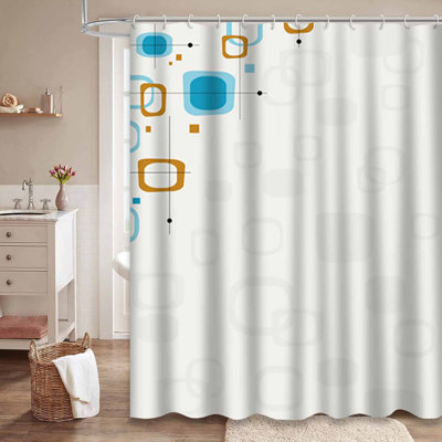 Rideau de douche avec 12 crochets