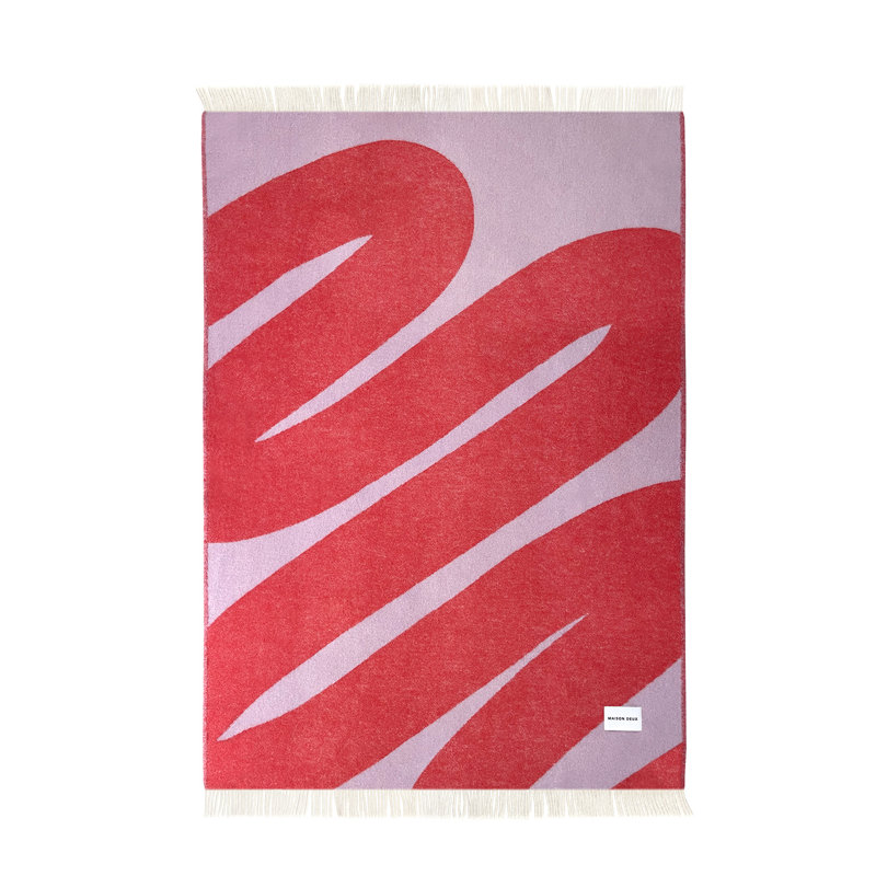 Throw Blanket, Lilac/Scarlet