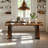 70.9"Rectangular Large Dining Table with Adjustable Legs-1380182339