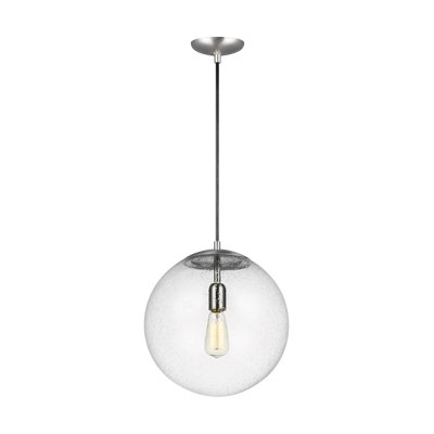 Très grand luminaire suspendu Leo à suspendre un globe de Visual Comfort Studio