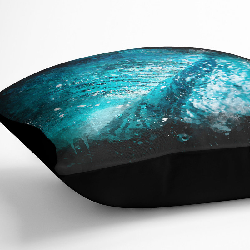 Square Throw Cushion, Black, 40cm H x 40cm W x 15cm D
