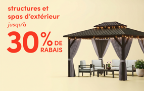 structures et spas d'extérieur en solde