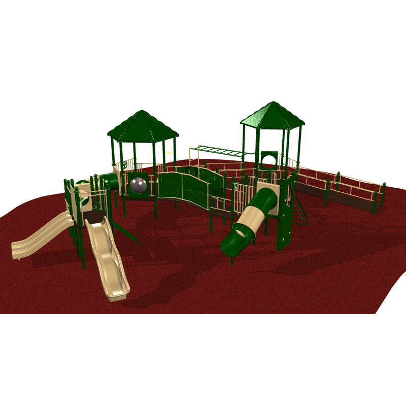 Système de jeu 2 à 5 ans, Vert, brun clair et brun