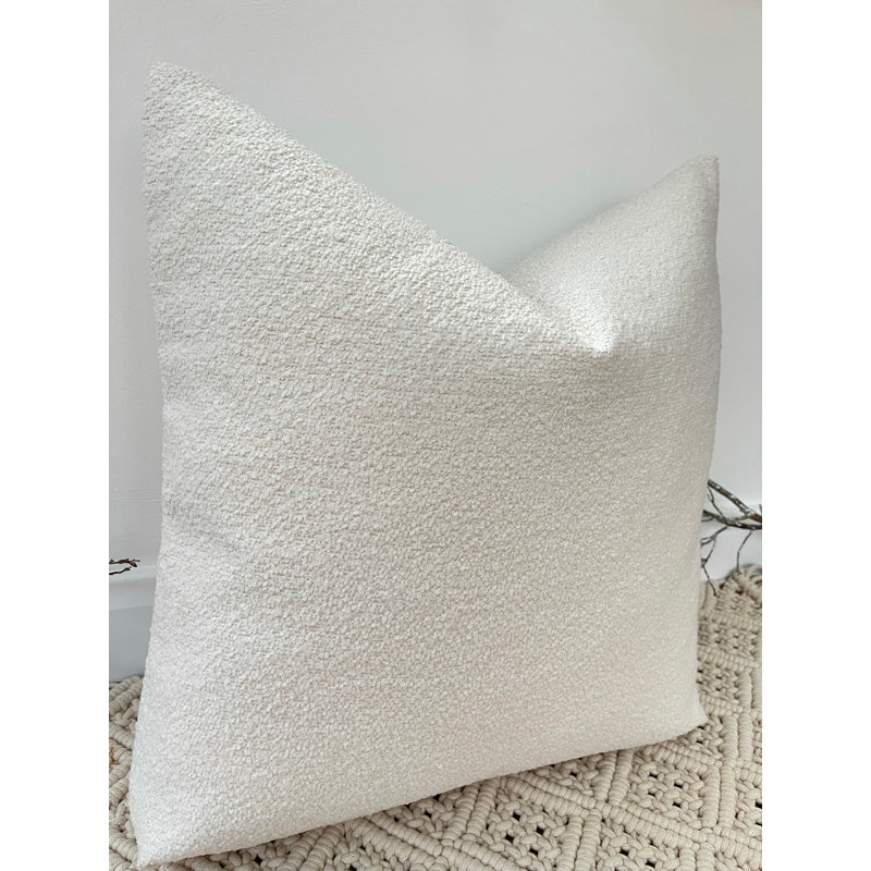 Abstract Square Cushion Cover, Ivory 