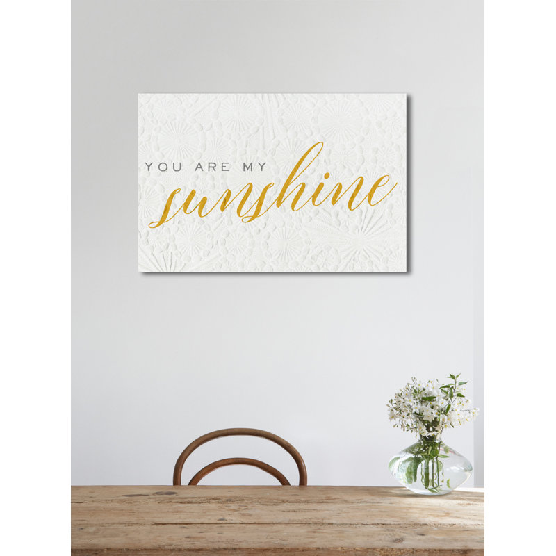 "You are my sunshine", art sur toile, H 10 po x l 15 po x P 1,5 po