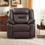 Fauteuil inclinable manuel standard en faux cuir Chelliah-191808566