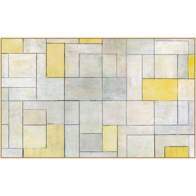 «Geo Yellow», reproduction sur toile encadrée