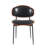 Mid-Century Modern Dining Chairs Set Of 2 – Italian-Inspired Bentwood Design With Matte Metal Legs & Luxe PU Leather Seating-717535843