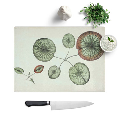 Glass Leaves of A Gigantic Water Lily by William Sharp Chopping Board