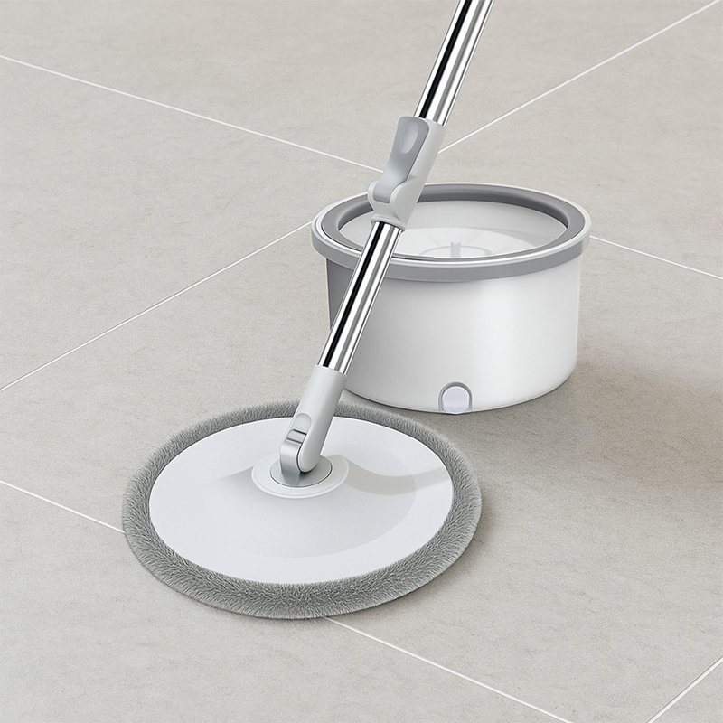 Microfiber Spin Mop Bucket Set Hands-Free Washing