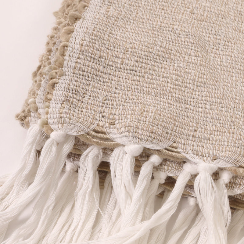 Athena Hand-loomed Throw Blanket, Natural