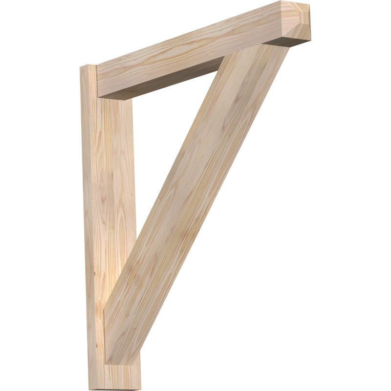 Artisan traditionnel en bois rustique, Sapin Douglas de 5 1/2 po (lisse), P 34 po x H 34 po