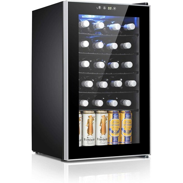 YUKOOL 24 Bottle Single Zone Freestanding Wine and Beverage Refrigerator W5875