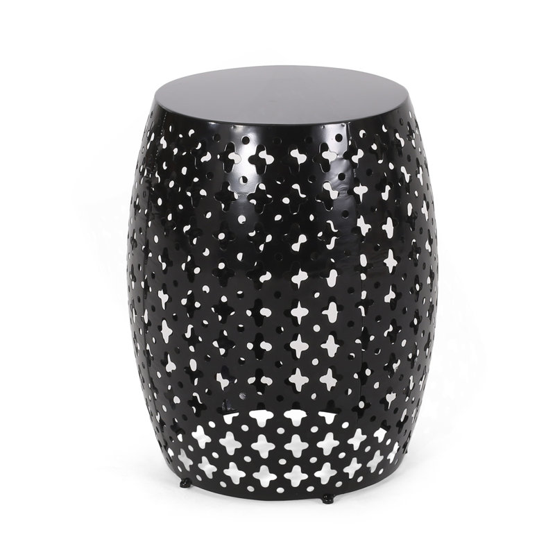 Metal End Table -Large, Black