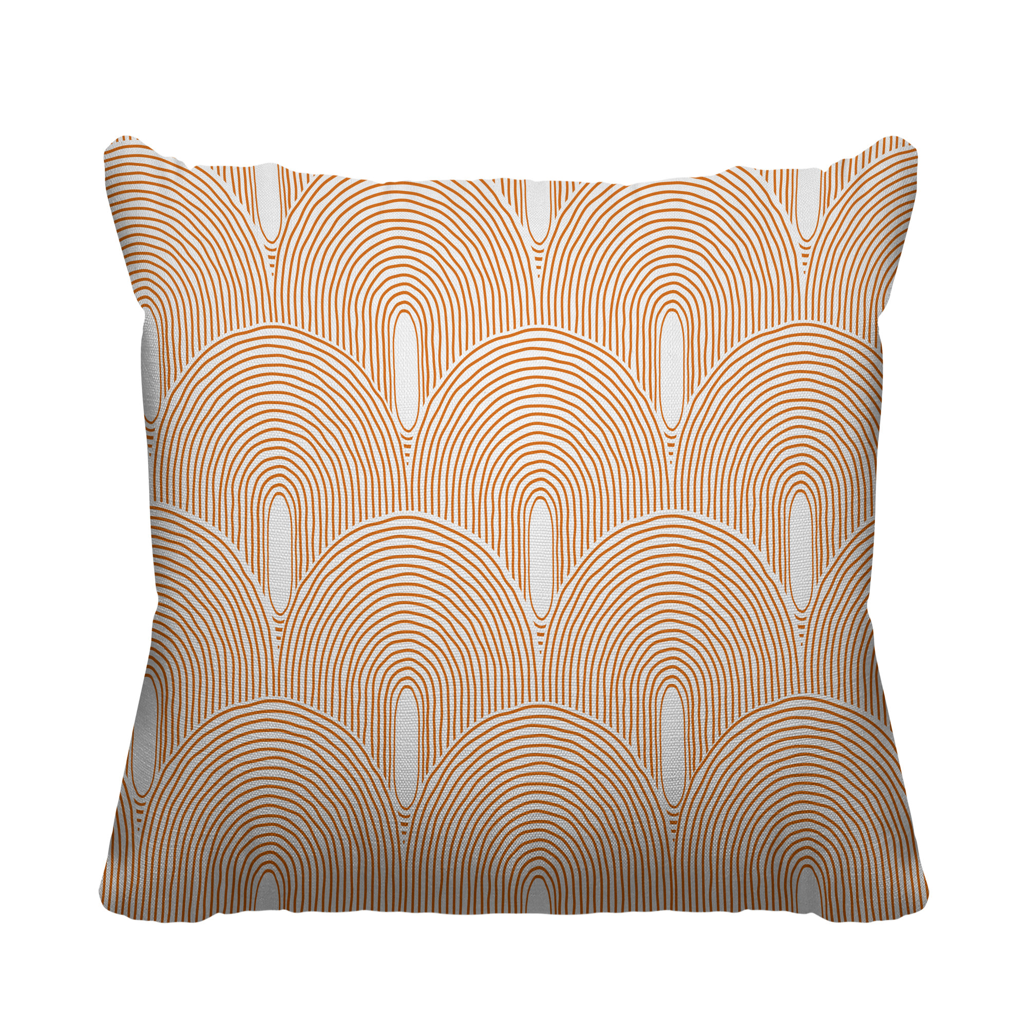 Limpo Starburst Spun Polyester Indoor/Outdoor Throw Pillow, Orange, 20"H x 20"W, Square