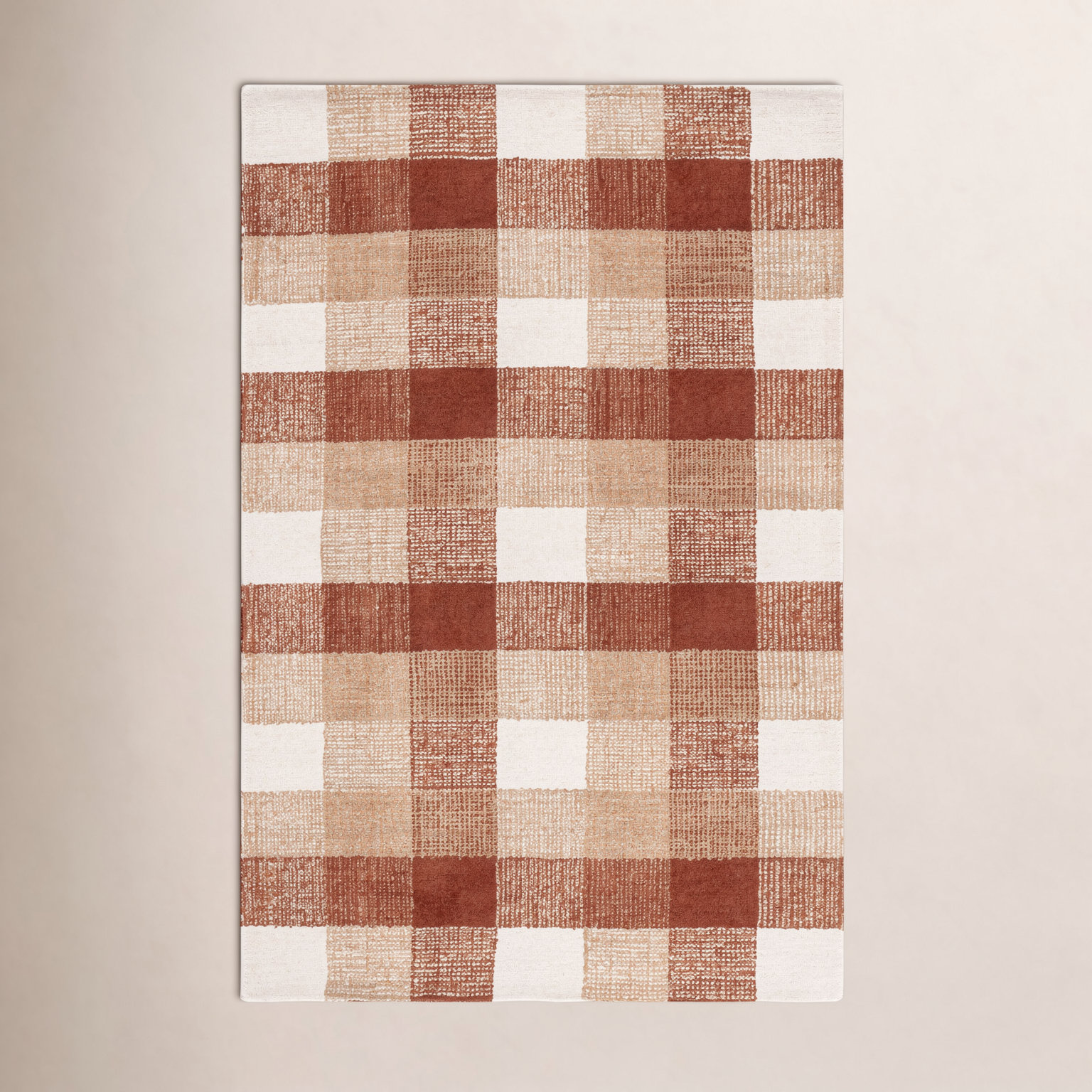 Hand-Tufted Wool Plaid Rug, Rectangle 9' x 12'