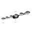 Luminaire de salle de bain minimaliste à DEL de 43 po avec abat-jour en acrylique sable cristal, luminaire mural décoratif à 6 lumières, convenant au miroir de meuble-lavabo-121058866