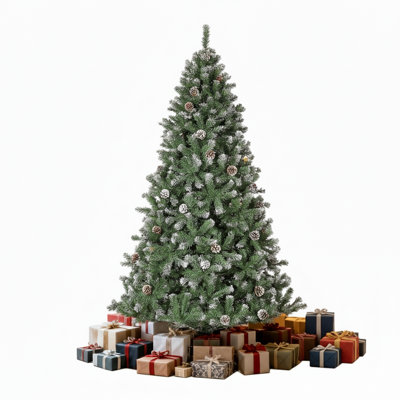 Premium Pine Cones Xmas Tree, Pre-Lit