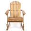 Chaise berçante en gris foncé, fabriquée en bois pour l'extérieur, patio idéal, cour et jardin, chaise fabriquée à la main, couleur grise, chaise fabriquée à la main