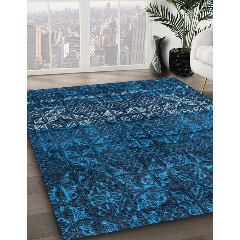 Abstract Indoor Rug, Round 5'