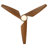 52" Solid Wood Dimmable Ceiling Fan with LED Lights and Remote Control