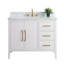 Ensemble de meuble-lavabo simple 42 po avec plateau en marbre Chambery-94811312-94811314