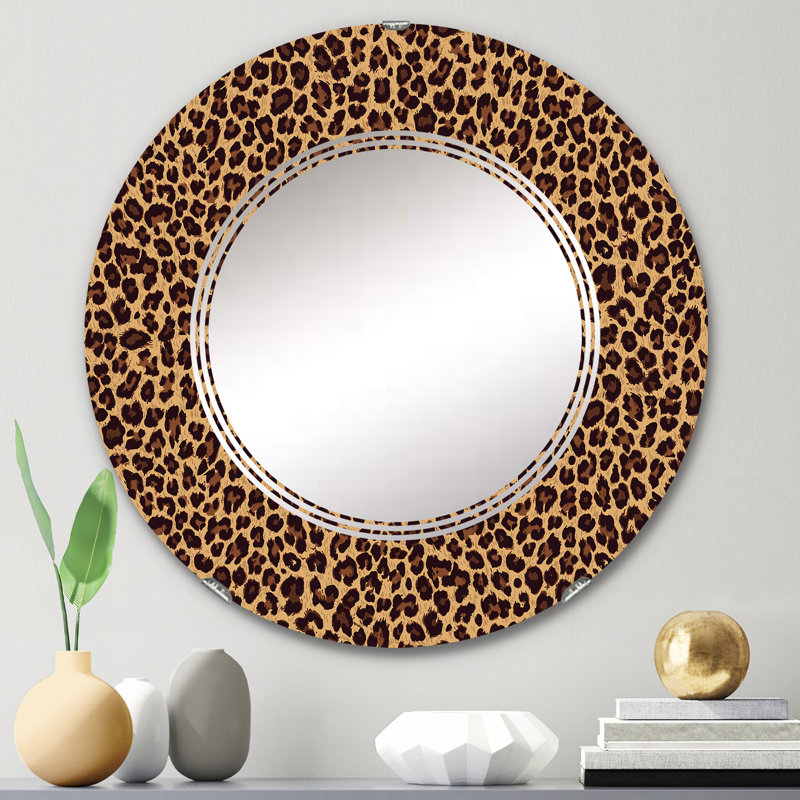 Miroir mural Pamelina Leopard, 24 po x 24 po