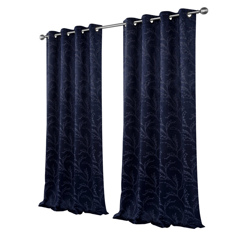 Inoue Blackout Curtain Pair, Navy Blue