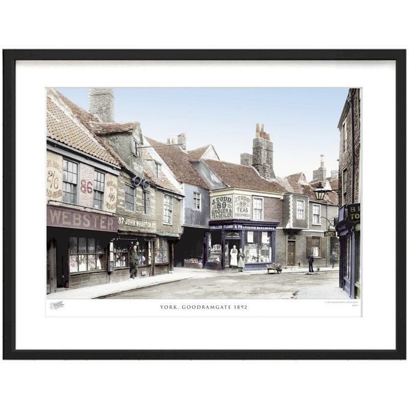 York, Goodramgate 1892 by Francis Frith - Single Picture Frame Print, 60cm H x 80cm W x 2.3cm D