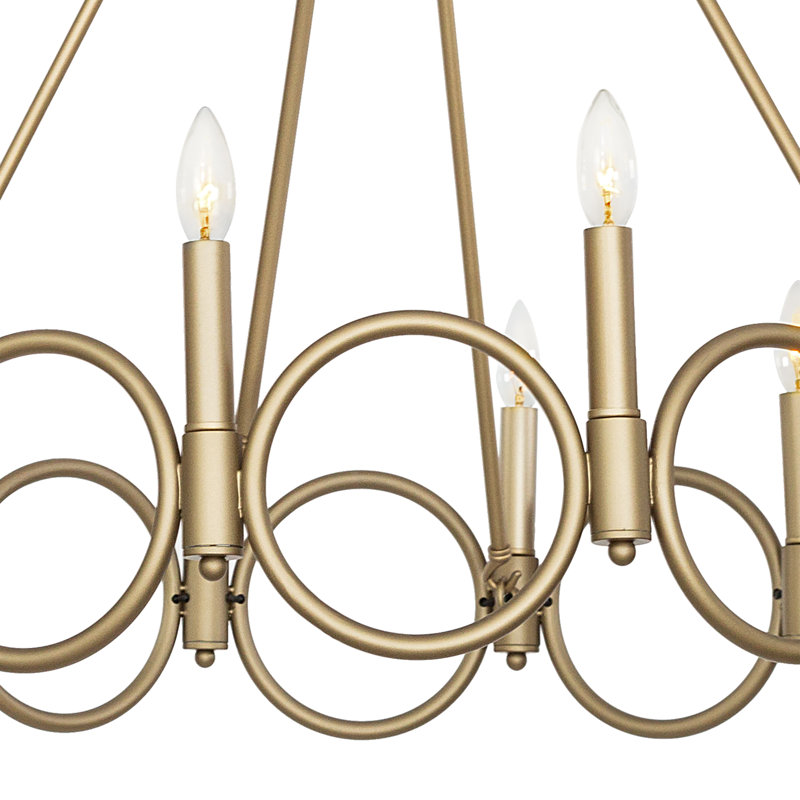 Albata 12-Light Wagon Wheel Candle Style Chandelier, Brass Dust