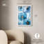 Art mural fleur de cyanescence dorée par Art Remedy-115132767-115132765