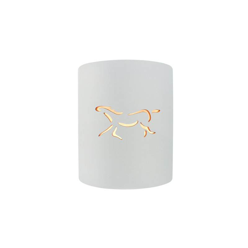 Applique murale 1 lumière Braaten, Blanc brillant, Cheval