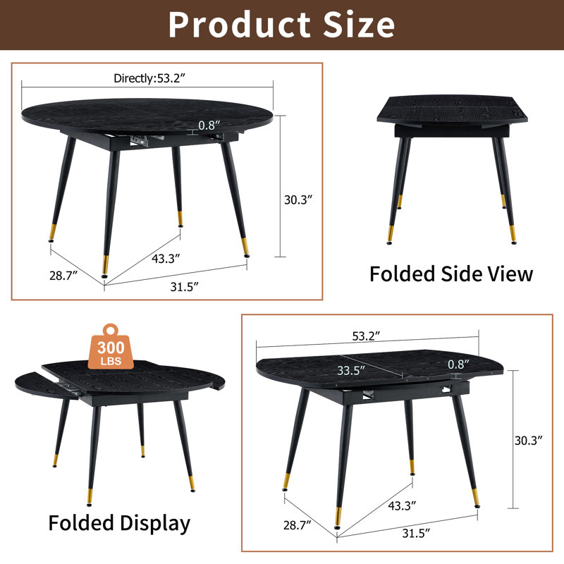 Extendable Dining Tables (table only, no chairs, complete with top and legs)