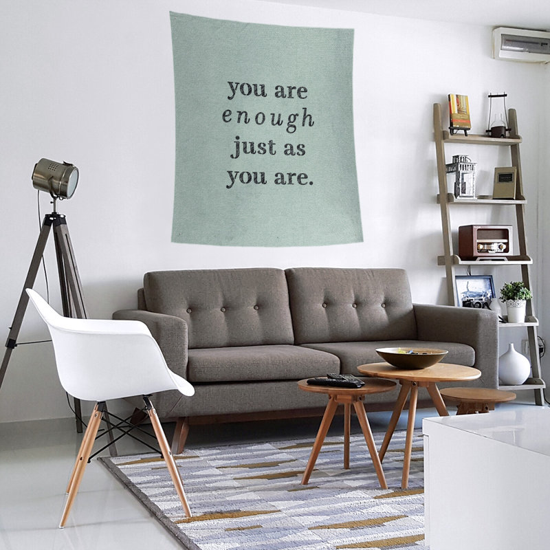 En polyester, vous êtes assez tapisserie quot, H 104 po x l 88 po, Vert / Noir