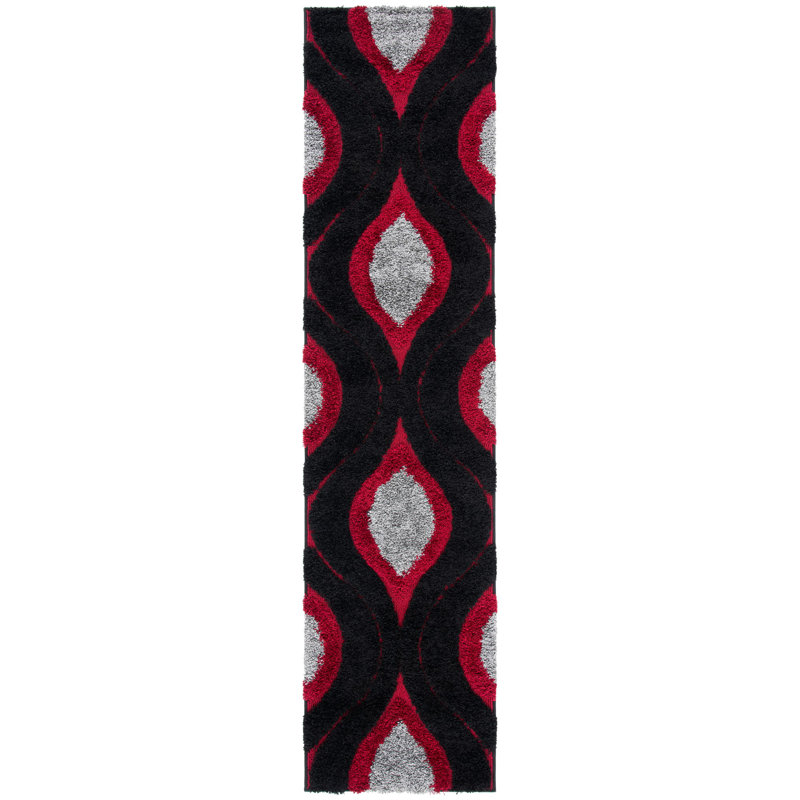 Alsup Shag Performance Geometric Rug, Runner 2'3" x 9'