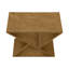 Table d'appoint contemporaine Amare en placage brun, H 24,25 po x l 24 po x P 11,75 po-717164065