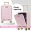 Ensemble de 5 valises extensibles à ouverture frontale avec roulettes 5 pièces TSD Lock Port USB Porte-gobelet et sac de toilette-1182490665