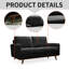 Causeuse à accoudoirs carrés 58 po Chenille-87700129
